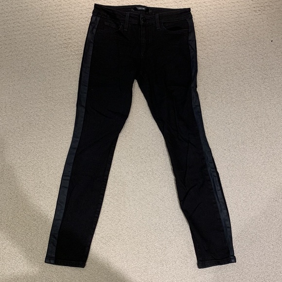 Joe’s Jeans Women’s Mali Black Tuxedo Stripe Skinny Jeans - Size 27 - Picture 8 of 9